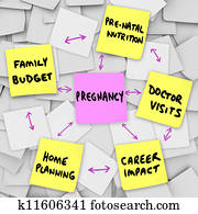 schwangerschaft, betreffen, erwarten, mütter, eltern, haftzettel