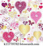 Seamless motley valentine pattern Seamless motley valentine pattern
