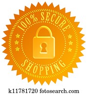 Secure shopping icon Secure shopping icon