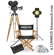 set icons cinematography cinema