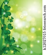 Shamrock Leaves with Bokeh Background Illustration Shamrock Leaves with Bokeh Background Illustration