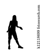 Silhouette of a dancer woman Silhouette of a dancer woman