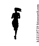 Silhouette of a dancer woman Silhouette of a dancer woman