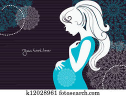 Silhouette of pregnant woman Silhouette of pregnant woman