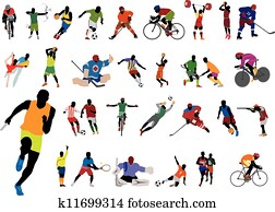 Silhouettes athlete Silhouettes athlete