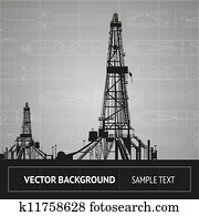 Sketch of oil rig Sketch of oil rig