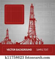 Sketch of oil rig Sketch of oil rig