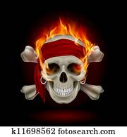 Skull in Flames Skull in Flames
