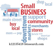 Small Business, Red, White and Blue Small Business, Red, White and Blue