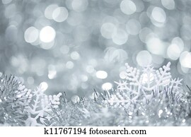 Snowflakes in tinsel Snowflakes in tinsel