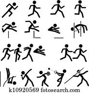 Sport Pictogram Track and Field Sport Pictogram Track and Field