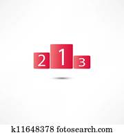 sport, podium, ikon
