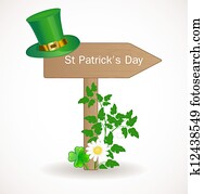 st., patrick, dia, fundo