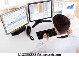 Stock broker trading in a bull market