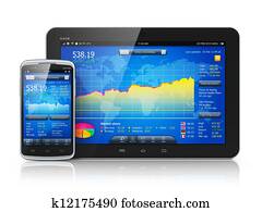 Stock market on mobile devices