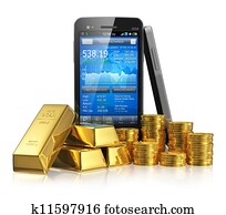 Stock market trading concept