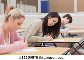 Students taking an exam Students taking an exam