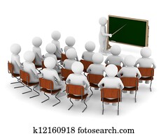teacher with pointer at blackboard. Isolated 3D image teacher with pointer at blackboard. Isolated 3D image