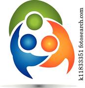 Teamwork group business logo