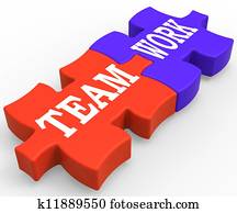 teamwork, visar, gemenskap, arbeta