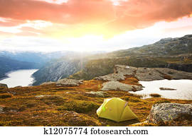 Tent in mountains Tent in mountains