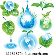 The concept of ecology symbols The concept of ecology symbols