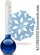 thermometer with snowflake thermometer with snowflake