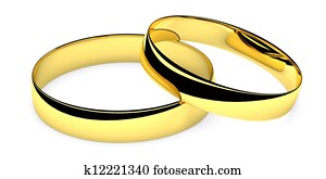 to, liggende, gyllen, bryllup ringer