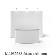 Trade exhibition stand with screen Trade exhibition stand with screen