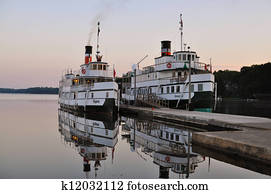 Two old ships in the harbor