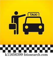 táxi, tema, com, passageiro