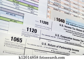 U. S. Income Tax Return forms 1040, 1065, 1120