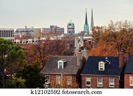 v centru města, o, portsmouth