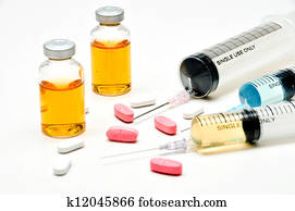 vacina, /, seringa hipodérmica, /, agulha, /, pílulas