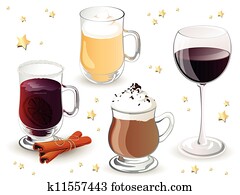 Vector Christmas Drinks