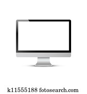 Vector computer screen isolated on white background Vector computer screen isolated on white background