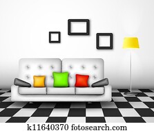 Vector interior design Vector interior design