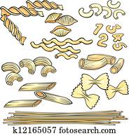 vermicelli,, spaghetti,, nudelgerichte, heiligenbilder, satz vermicelli,, spaghetti,, nudelgerichte, heiligenbilder, satz