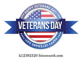veterans day. us seal and banner veterans day. us seal and banner