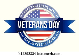 veterans day. us seal and banner veterans day. us seal and banner