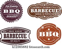 Vintage BBQ Stamps Vintage BBQ Stamps