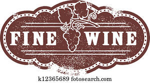 Vintage Fine Wine Stamp