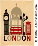 Vintage London Poster Vintage London Poster