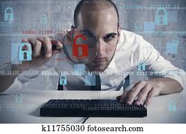 Virus and hacking concept Virus and hacking concept