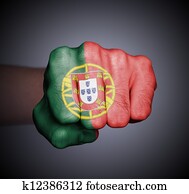 vista dianteira, de, perfurando, punho, ligado, experiência cinza vista dianteira, de, perfurando, punho, ligado, experiência cinza