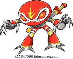 Warrior Ninja Soldier Robot Cyborg Warrior Ninja Soldier Robot Cyborg