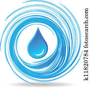 Water drop and waves design