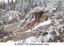 waterfalls in the winter