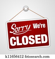 We Are Closed Sign We Are Closed Sign