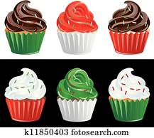 weihnachten, cupcakes weihnachten, cupcakes